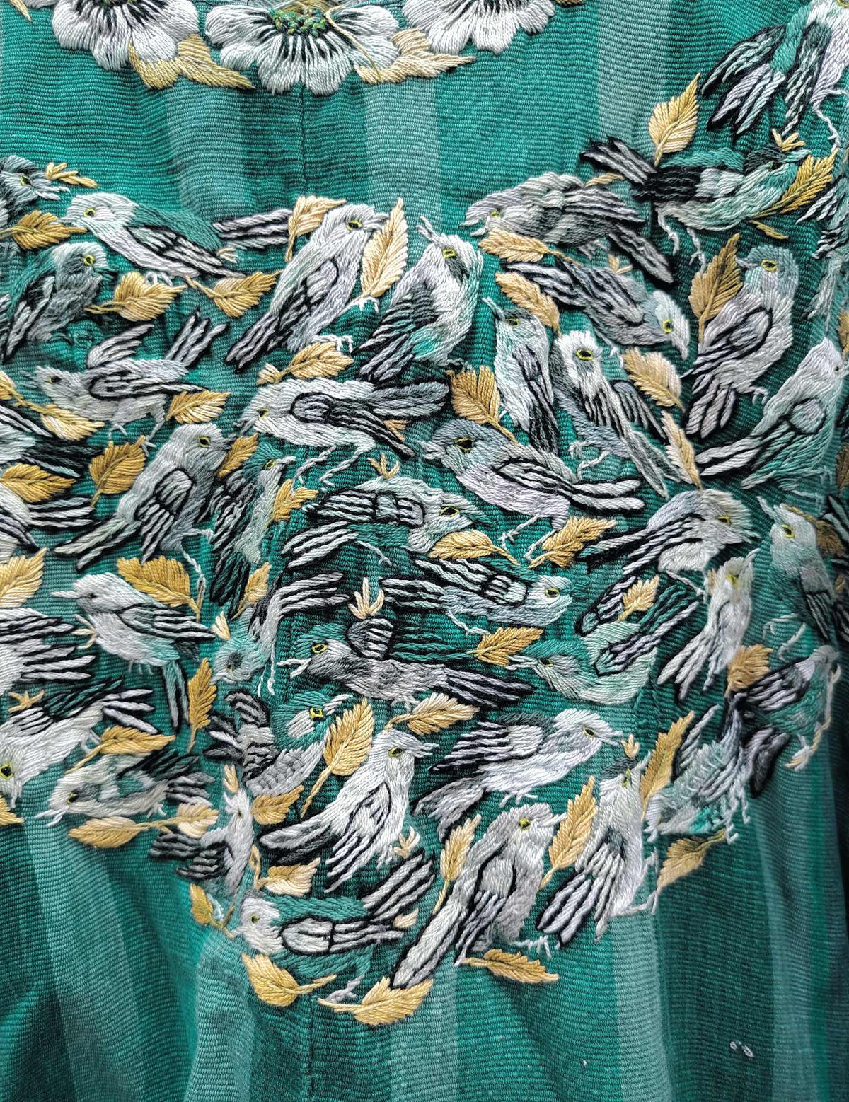 Green Birds Santiago Huipil #10-162