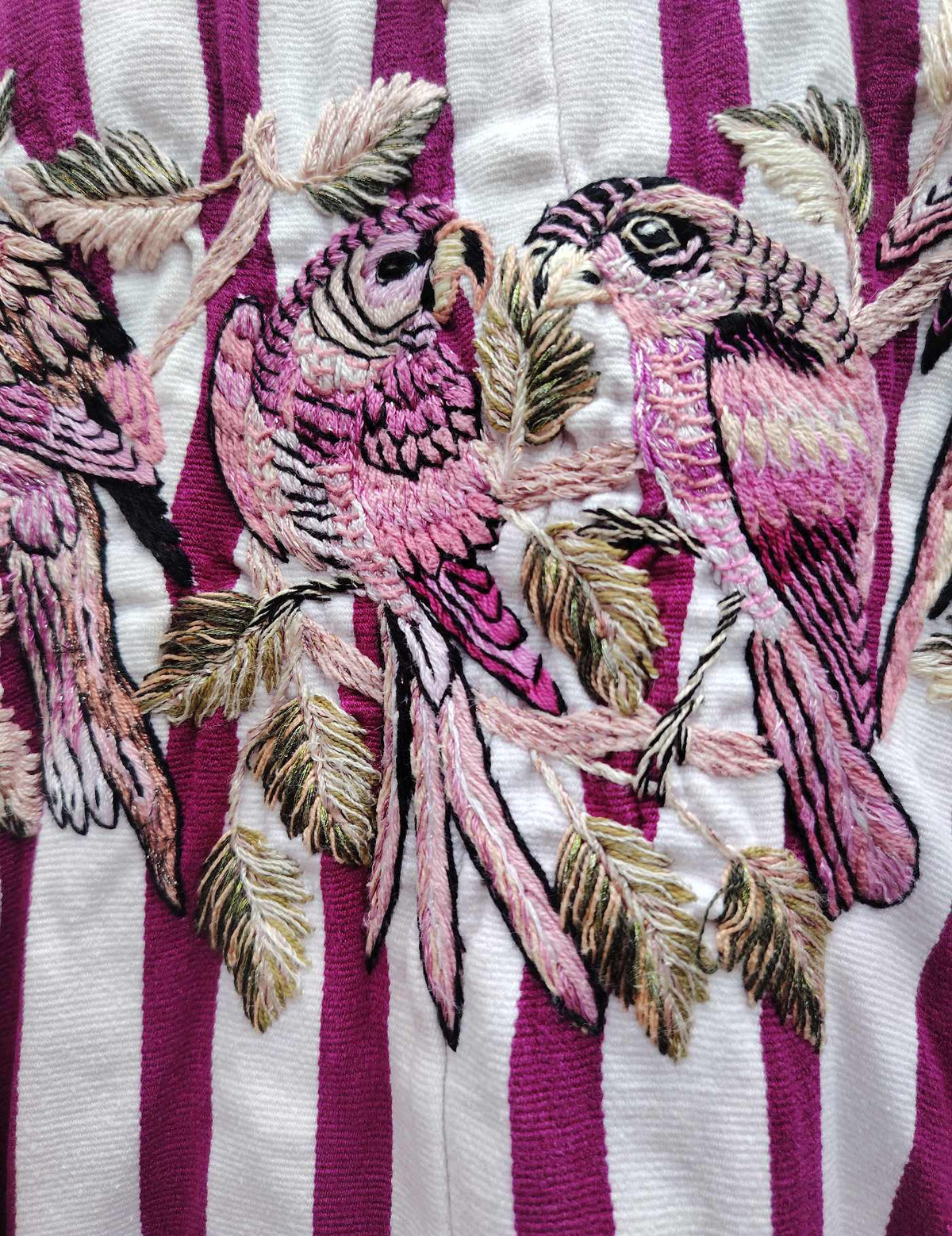 Pink and White Birds Santiago Huipil #10-163