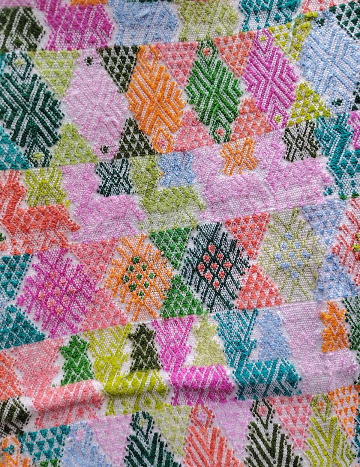 Pink and Turquoise Cobán Huipil #10-165