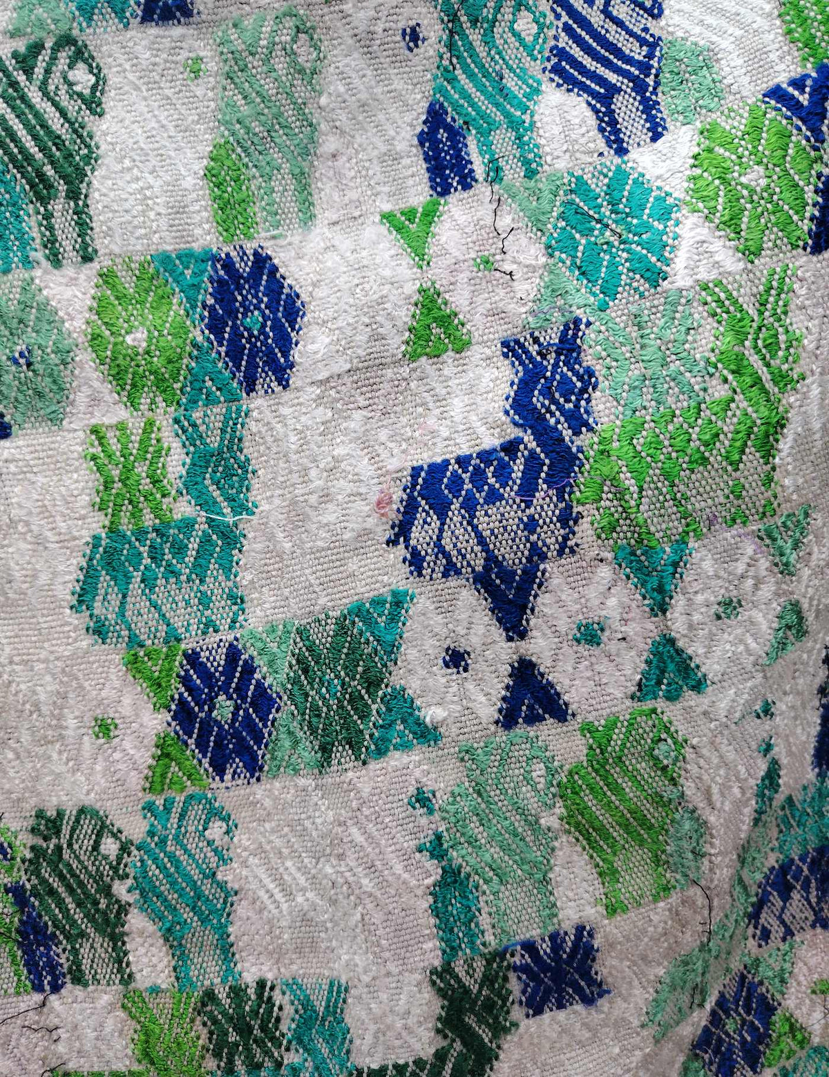 Green and Blue Cobán Huipil #10-166