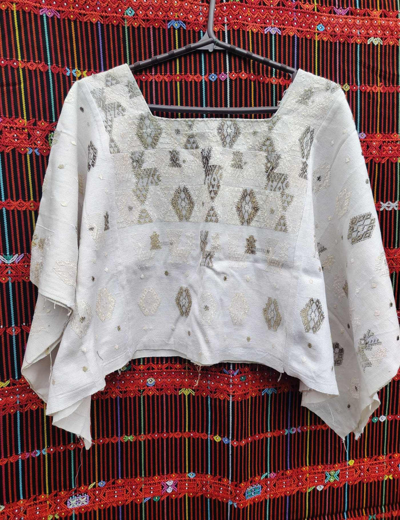 White and Grey Cobán Huipil #10-168