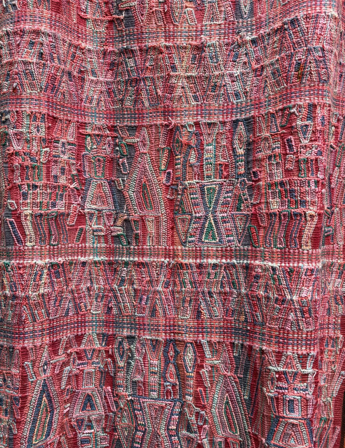 Pink and Red Nebaj Tzute #10-177