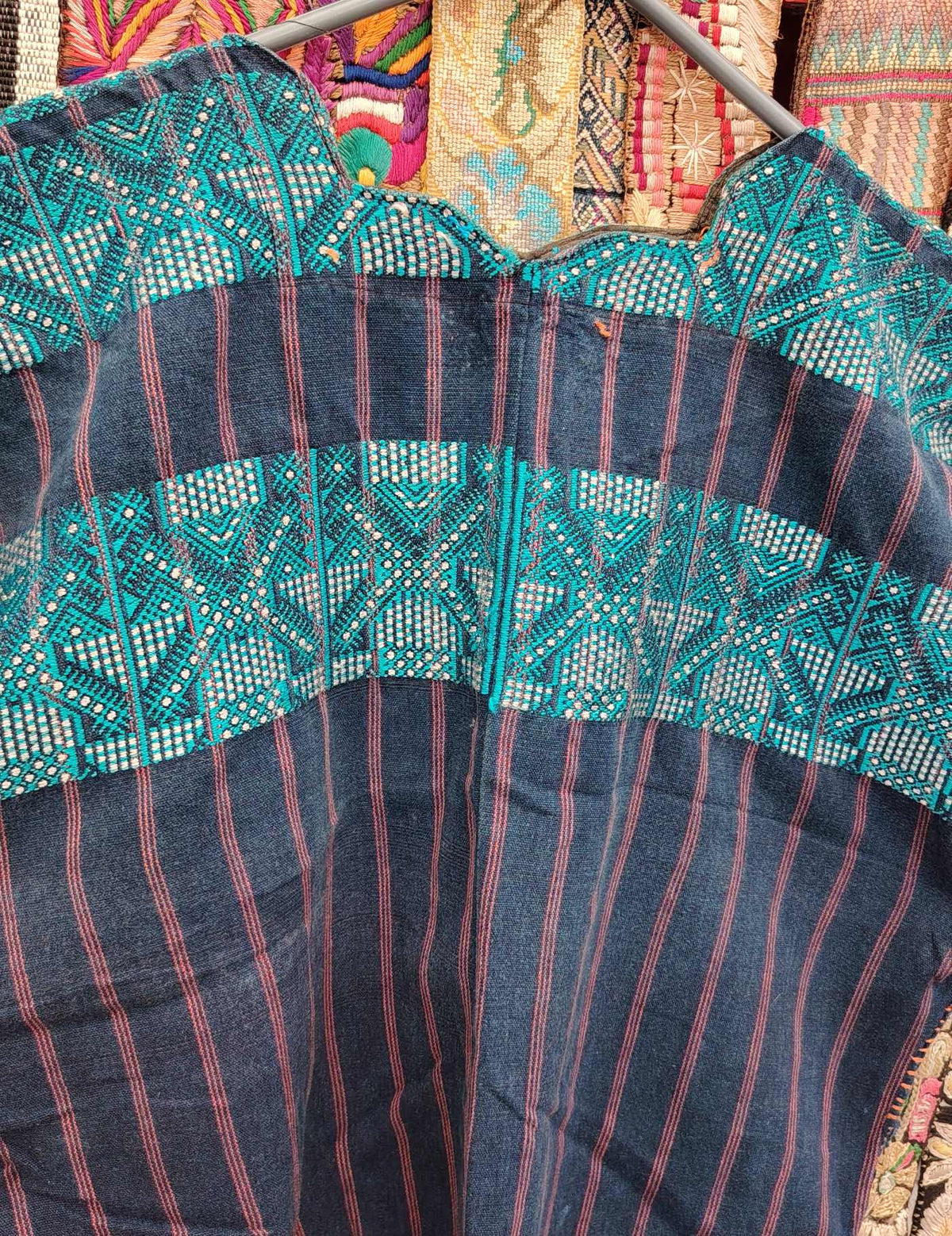 Indigo and Turquoise Nahualá Huipil #10-184