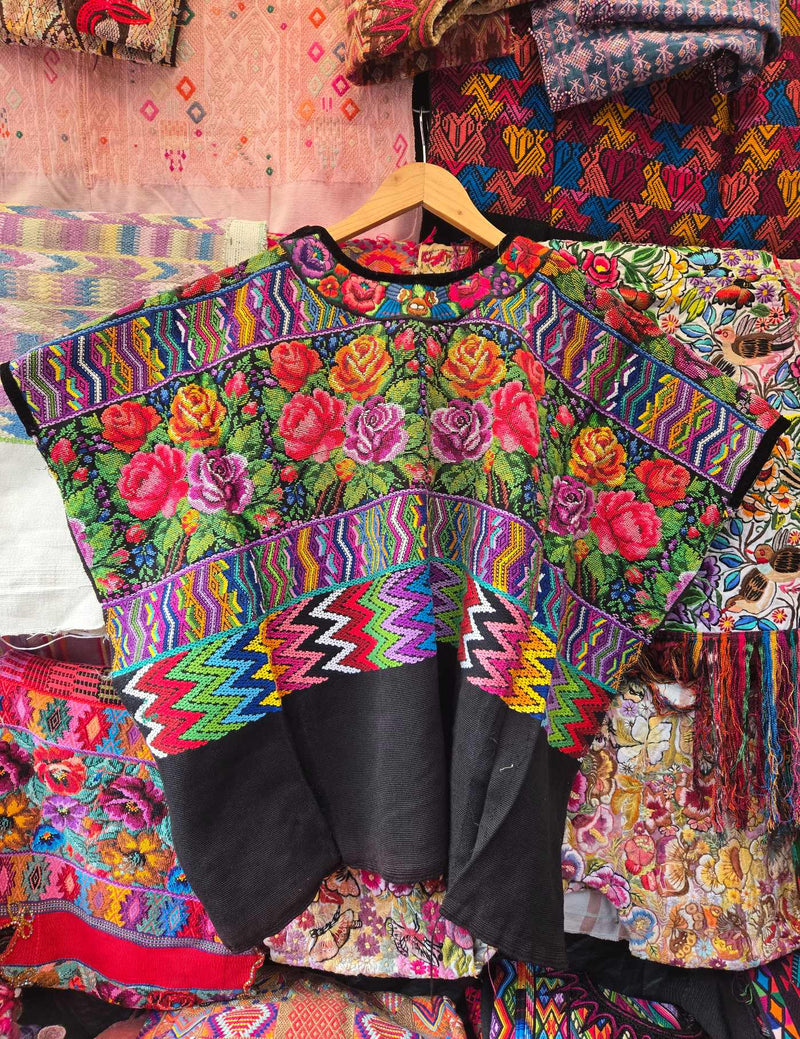 Colourful Floral Comalapa Huipil #10-221