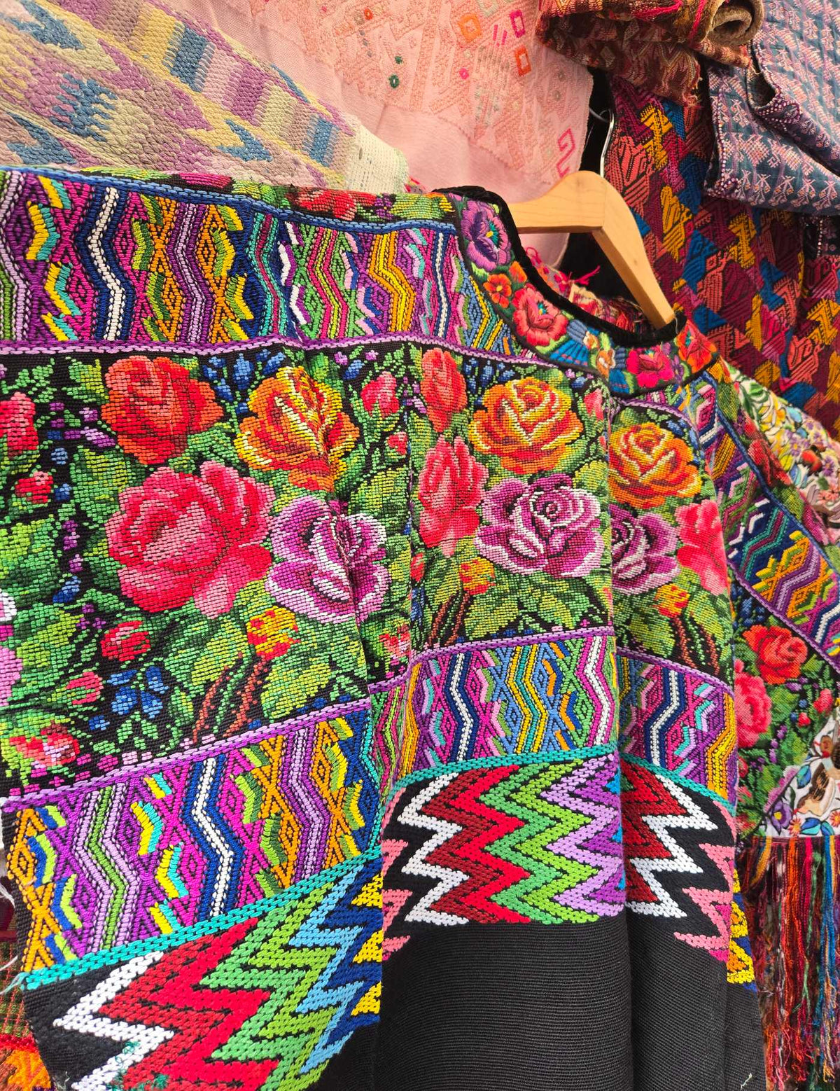 Colourful Floral Comalapa Huipil #10-221