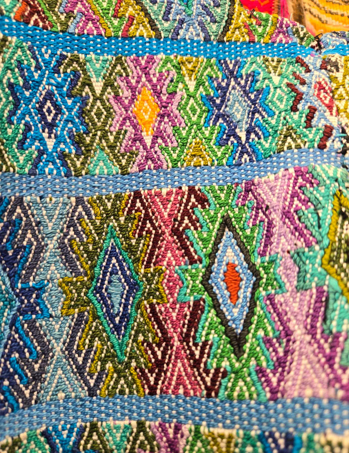Blue Geometrics Comalapa Huipil #10-224