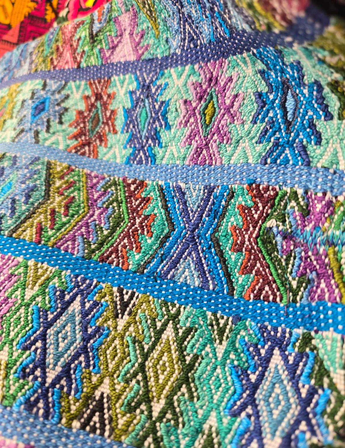 Blue Geometrics Comalapa Huipil #10-224