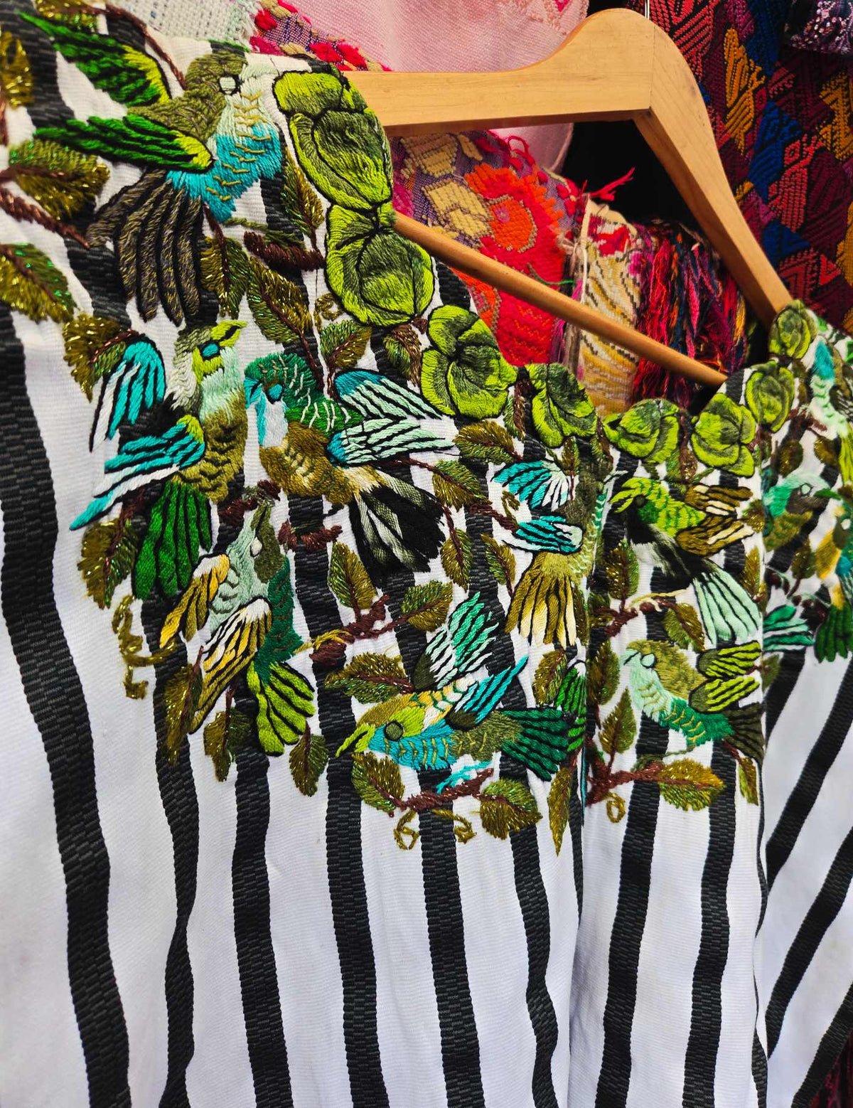 Green Birds Santiago Huipil #10-225