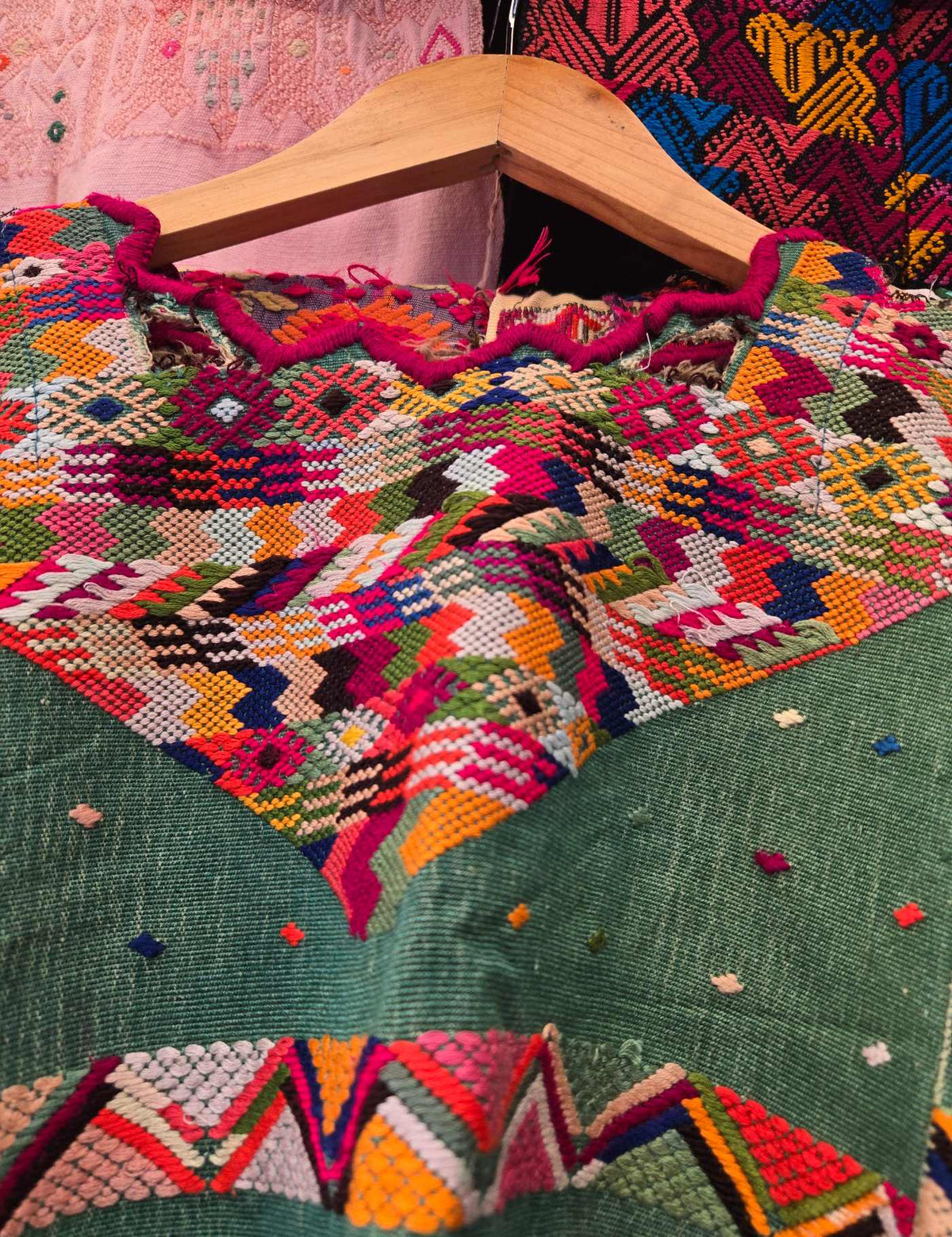 Green Chichicastenango Huipil #10-231