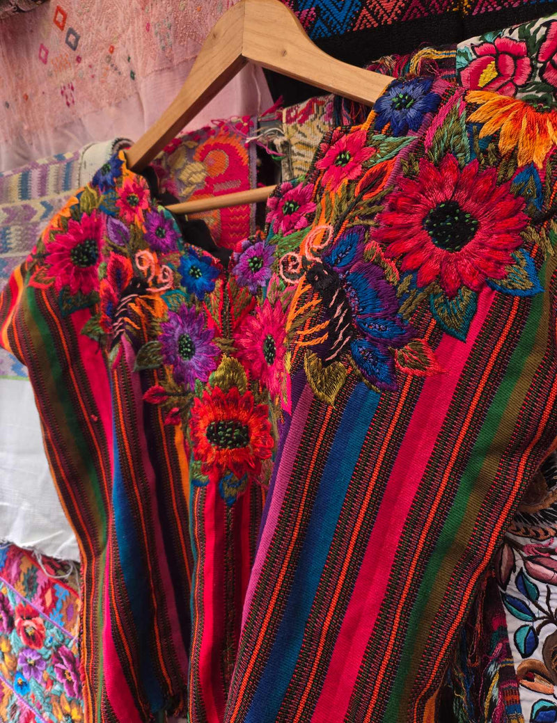 Rainbow Floral Patzún Huipil #10-243