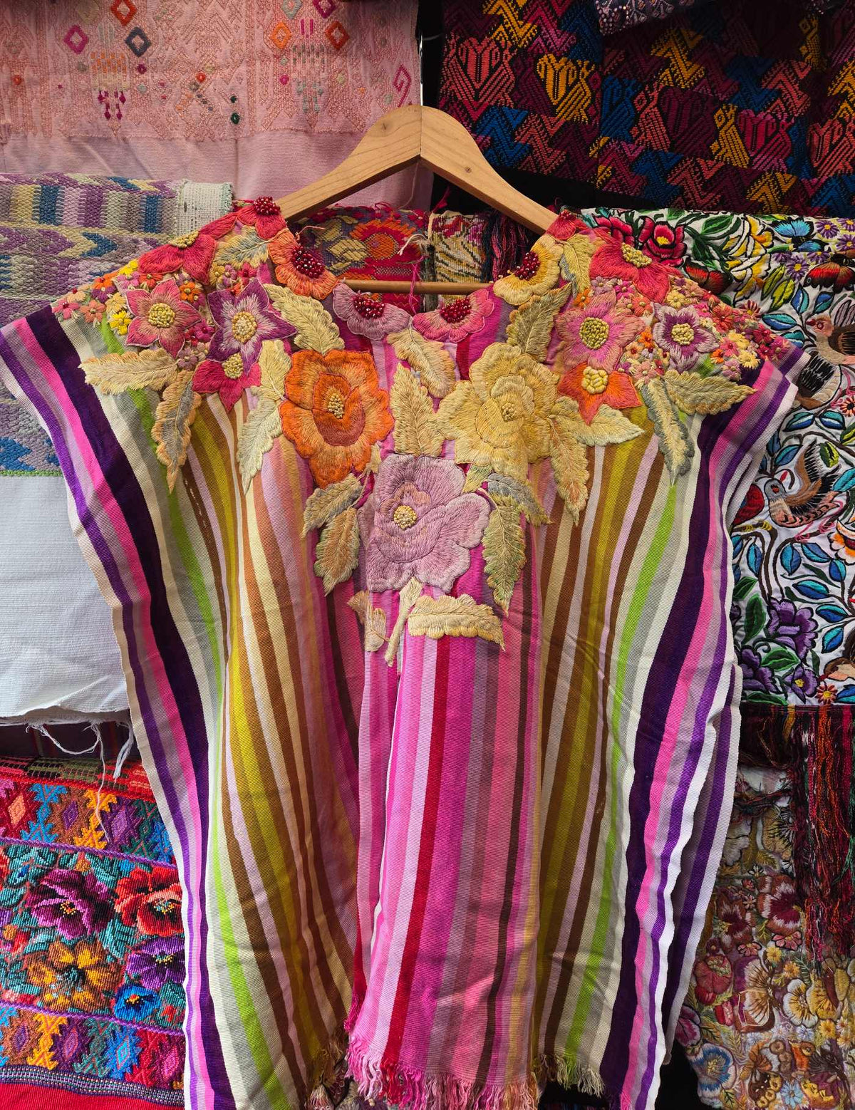 Rainbow Floral Santiago Huipil #10-245