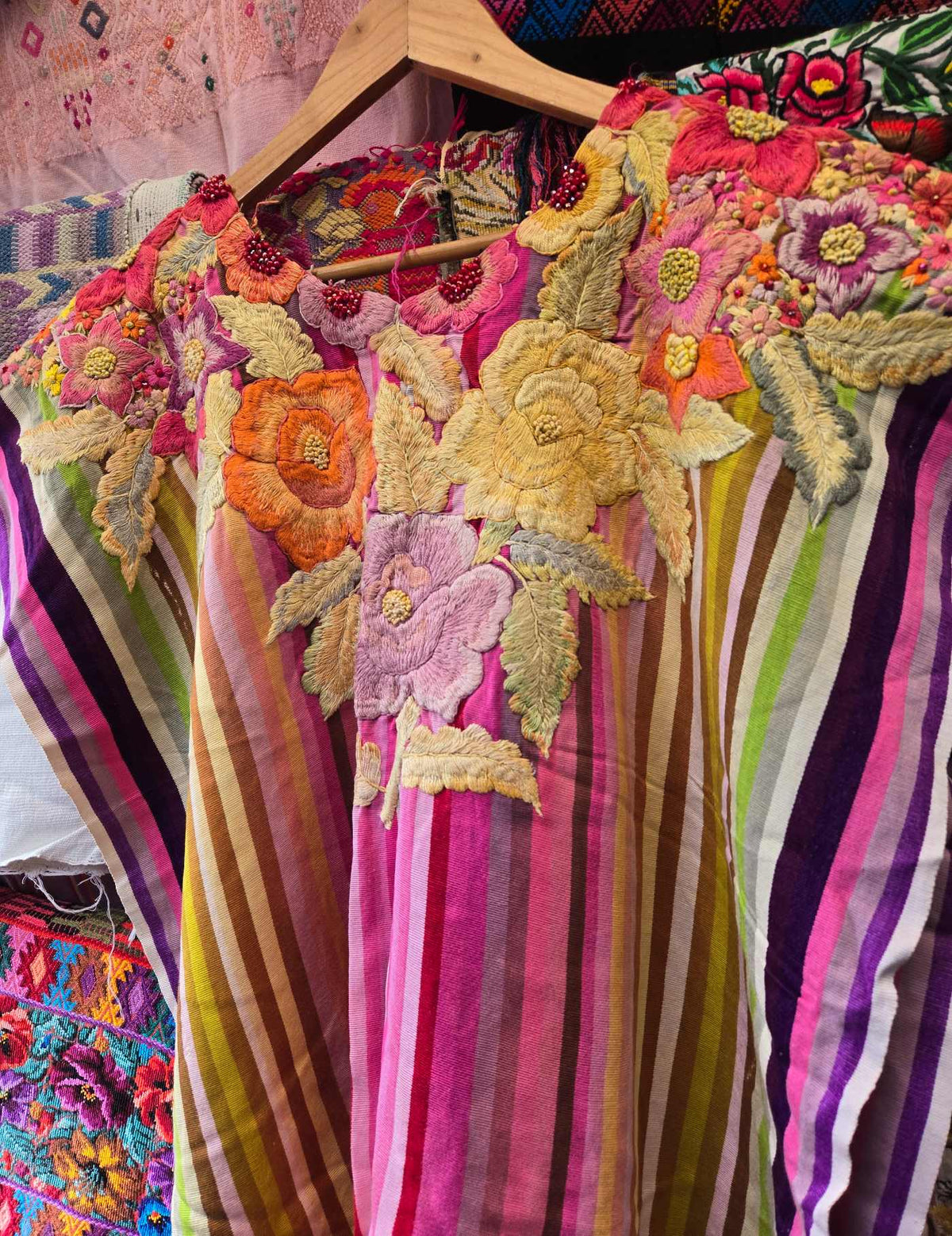 Rainbow Floral Santiago Huipil #10-245
