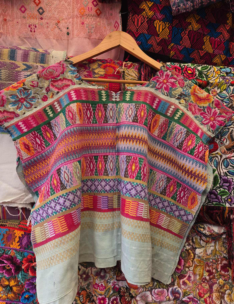 Geometric and Floral Aguas Calientes Huipil #10-246