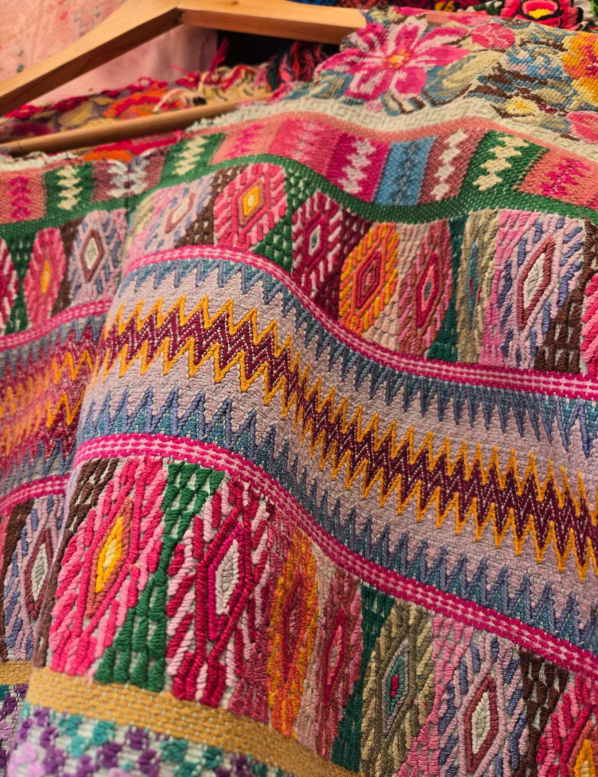 Geometric and Floral Aguas Calientes Huipil #10-246