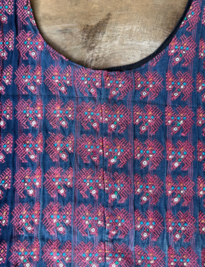 Indigo and Pink Nahualá Huipil #10-269