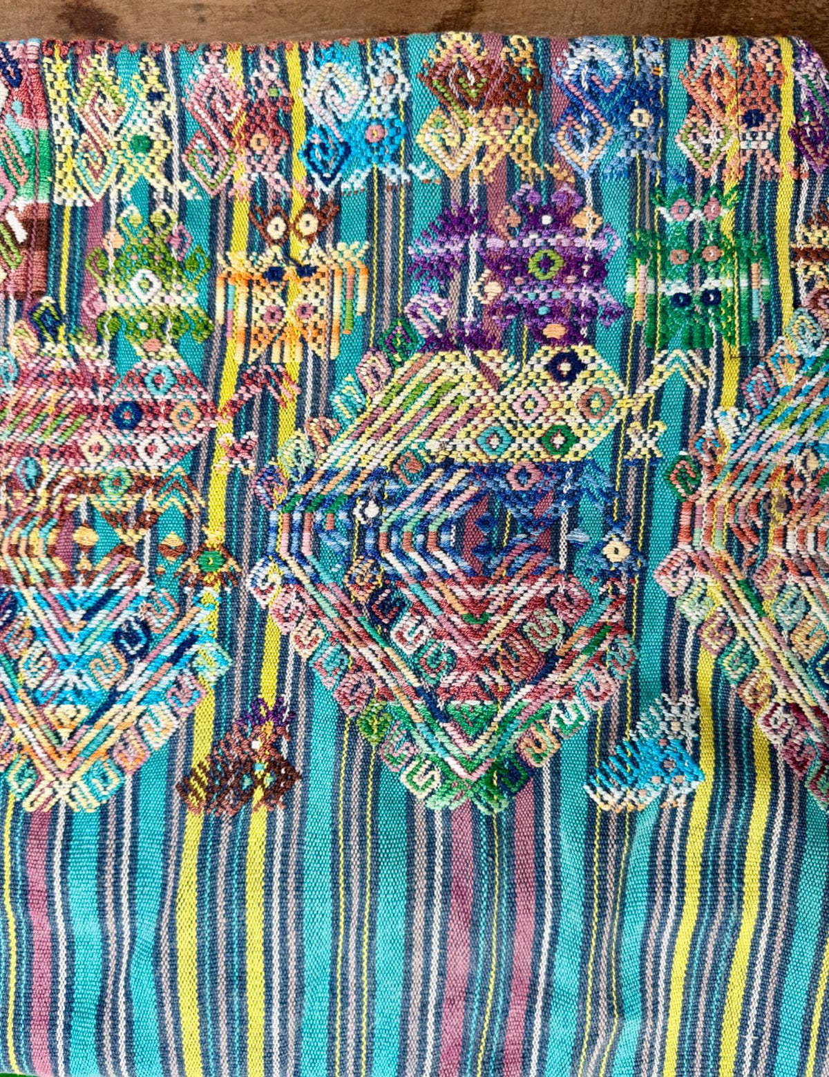 Striped with Quetzales Nahualá Huipil #10-270