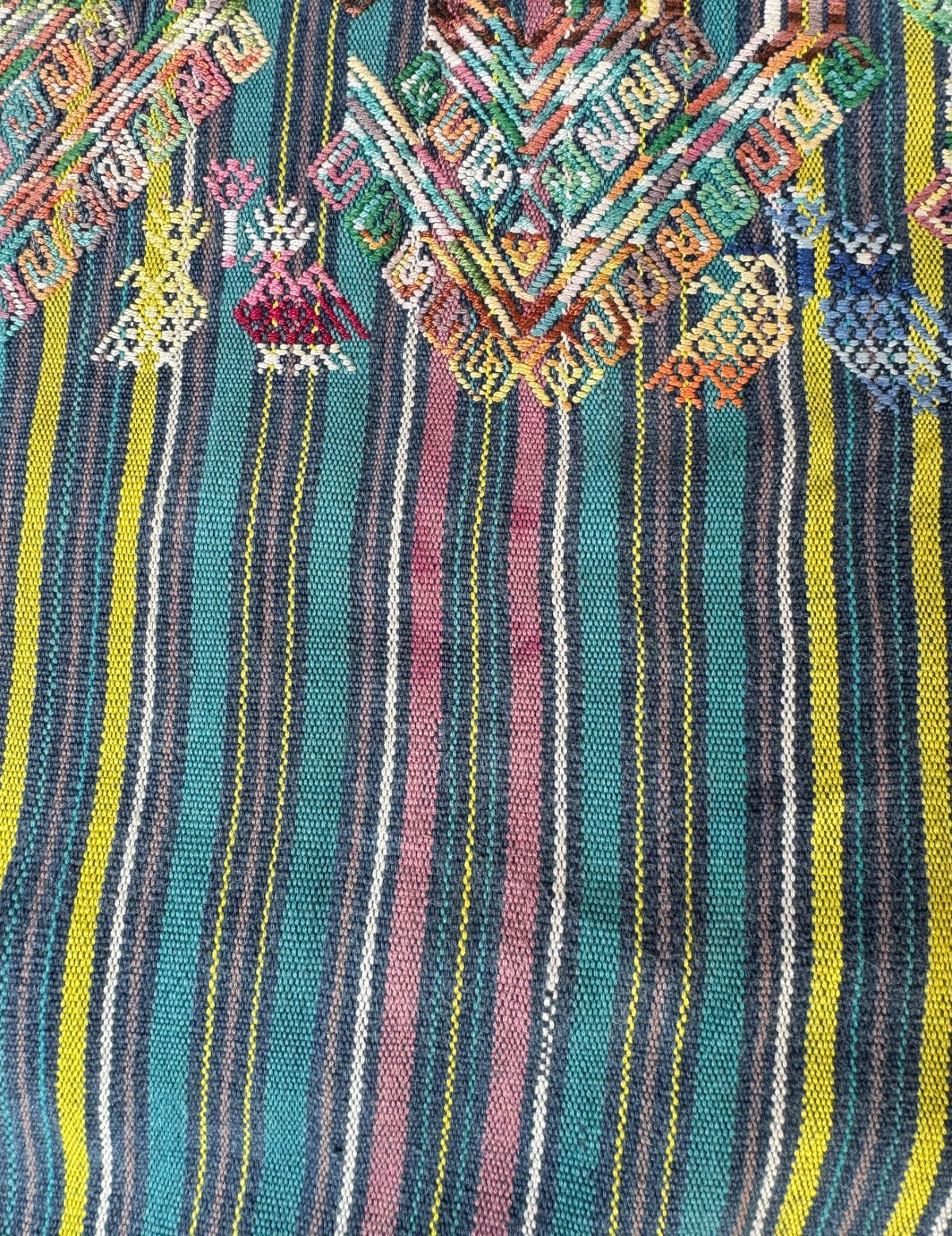 Striped with Quetzales Nahualá Huipil #10-270