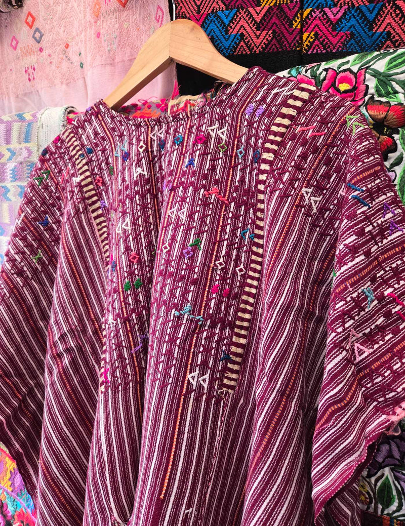 Burgundy Colotenango Huipil #10-279