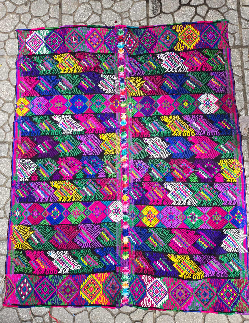 Blue and Fuchsia Santa María de Jesús Tzute #10-286