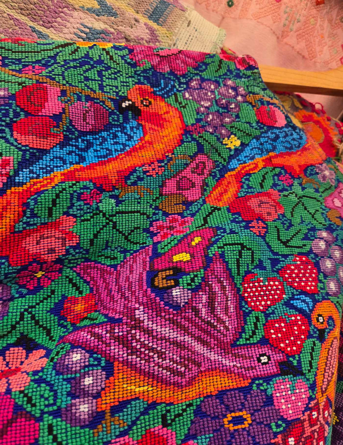 Colourful Birds and Fruit Comalapa Huipil #10-287