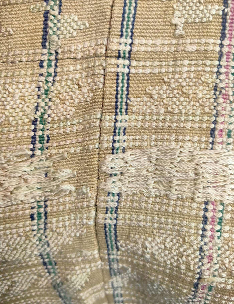 Beige on beige embroidery Patzicía Huipil #10-291
