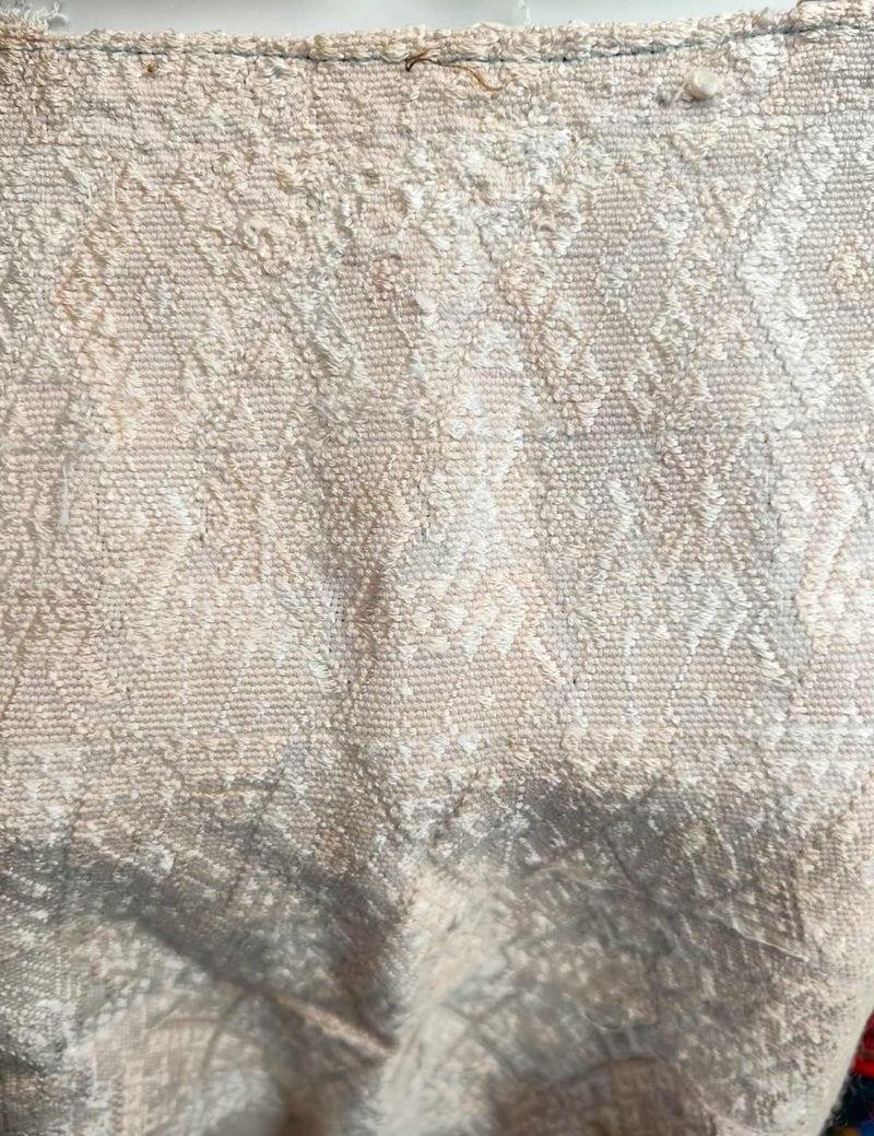 Pale pink with beige embroidery Cobán Huipil #10-292