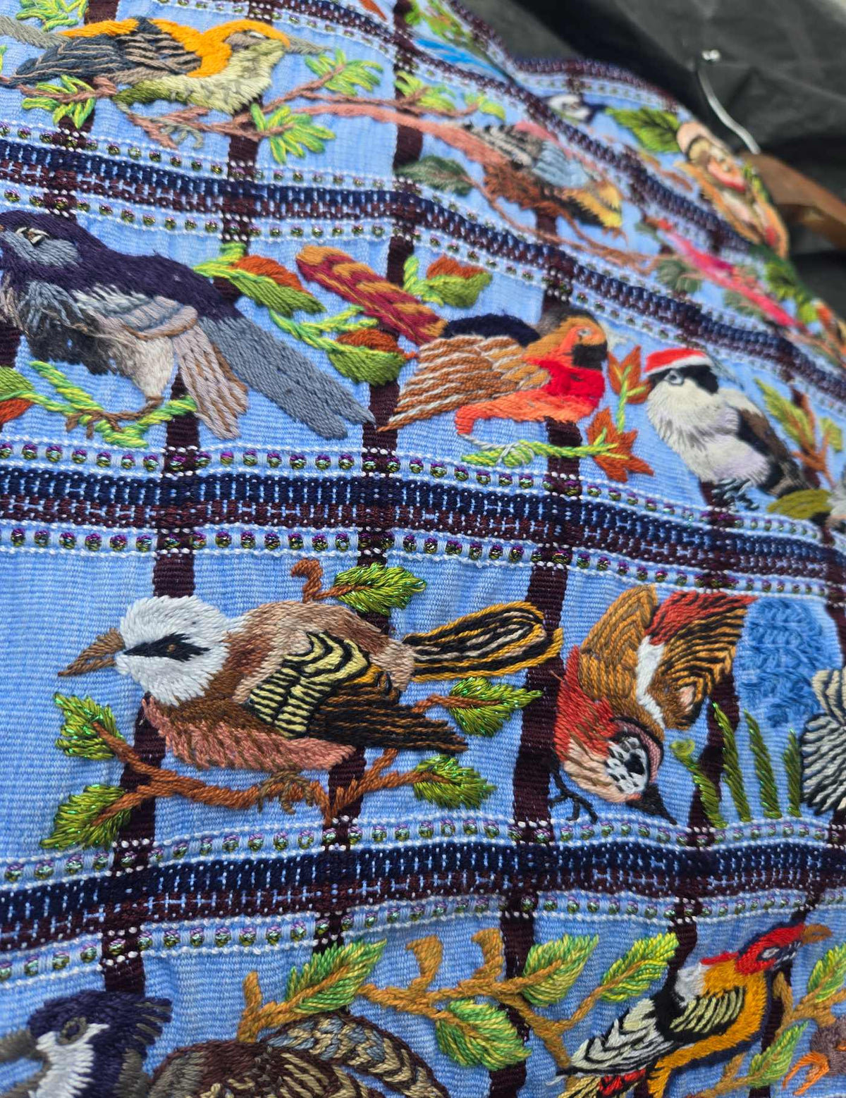 Blue with Birds Santiago Huipil #10-296