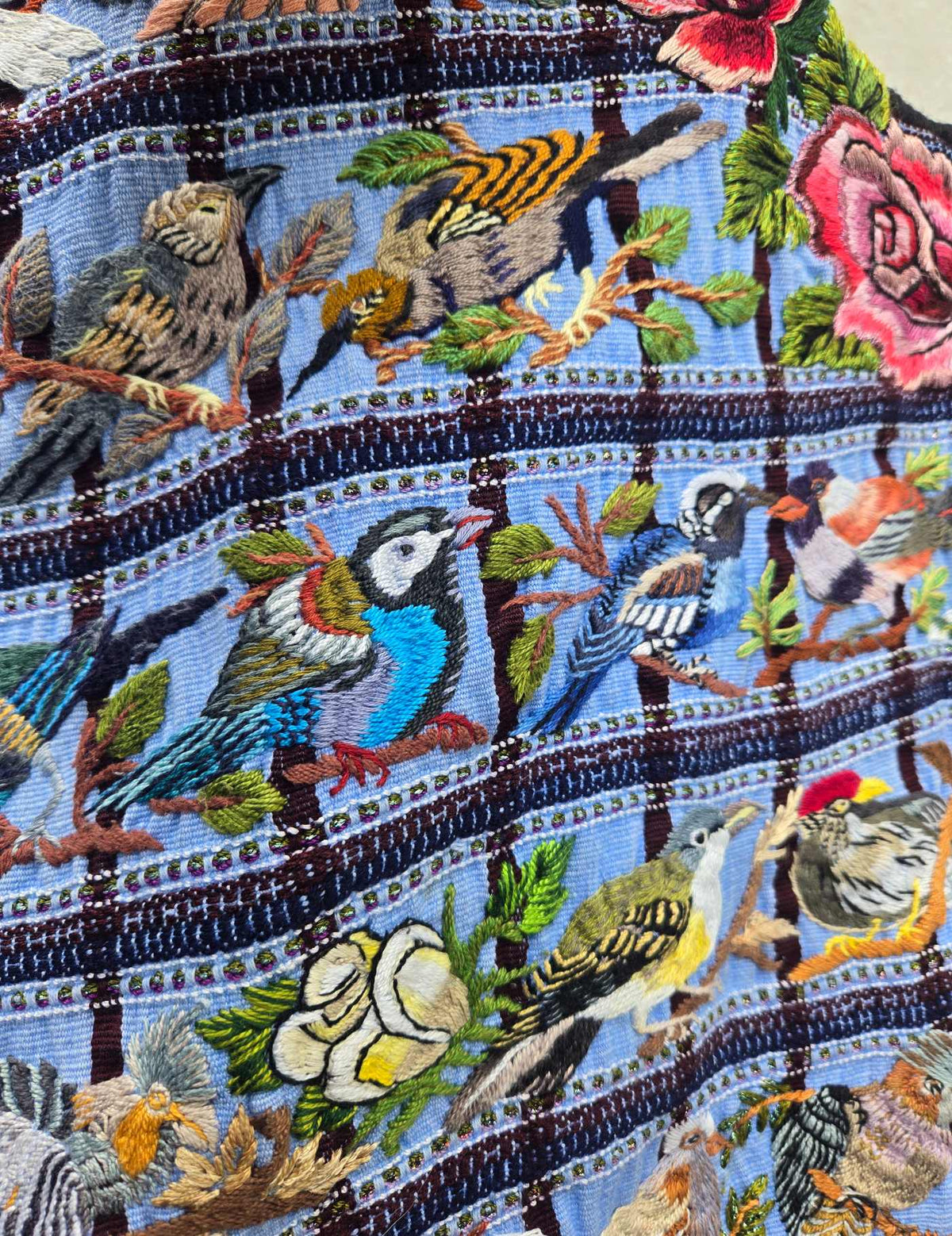 Blue with Birds Santiago Huipil #10-296