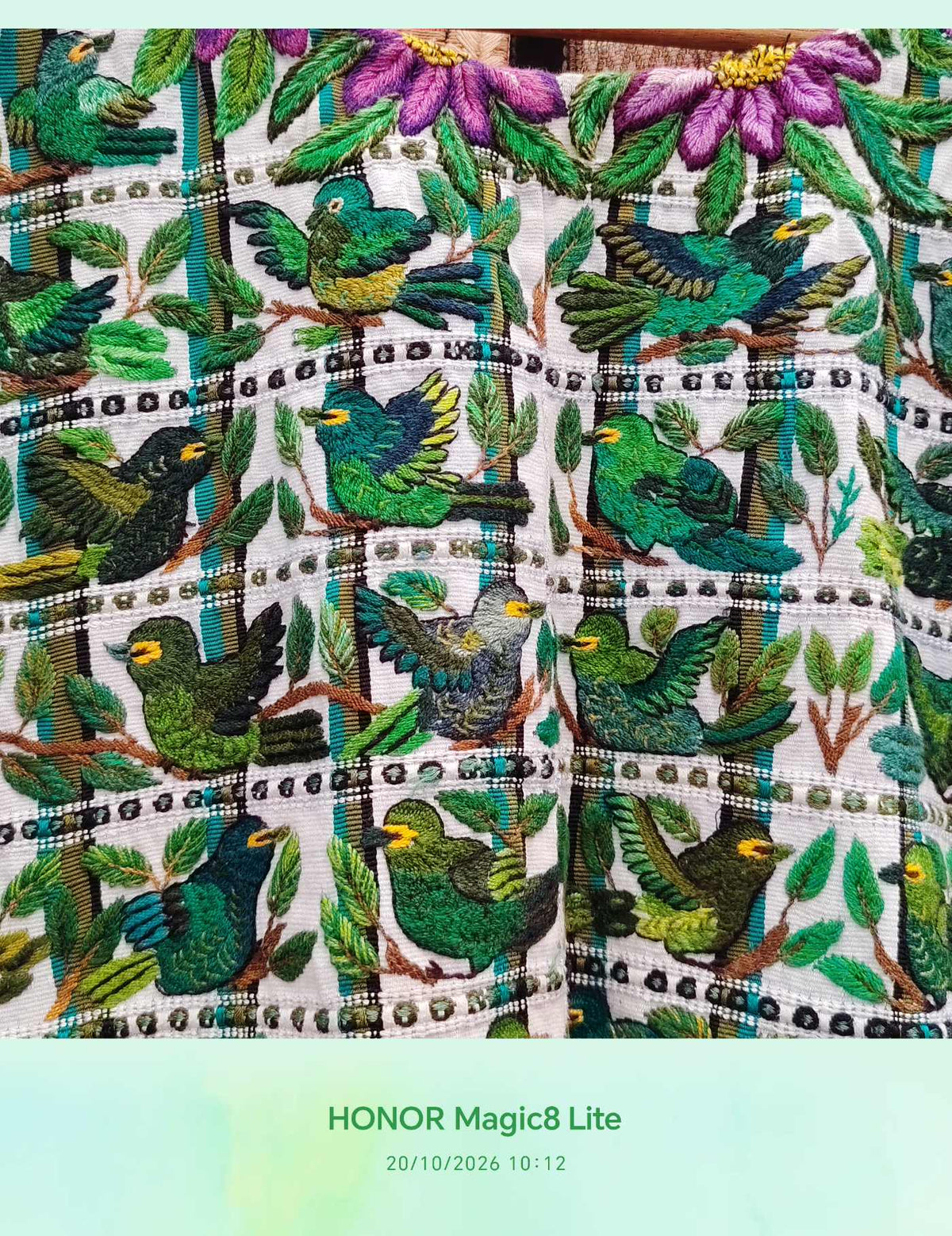 Green and White Santiago Huipil #10-302