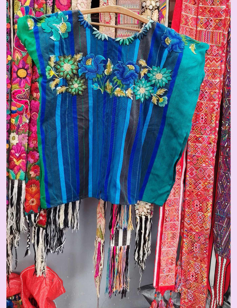 Blue and Green Santiago Huipil #10-306