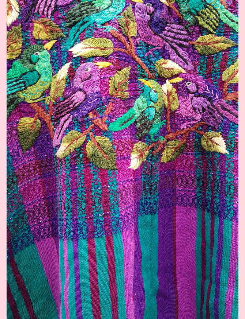 Purple and Turquoise Santiago Huipil #10-307