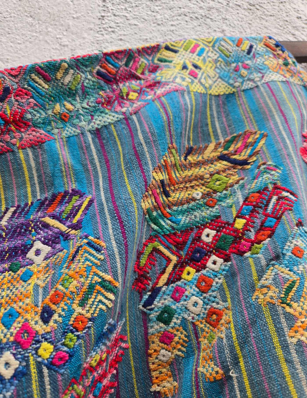 Indigo Striped Nahualá Huipil #10-321