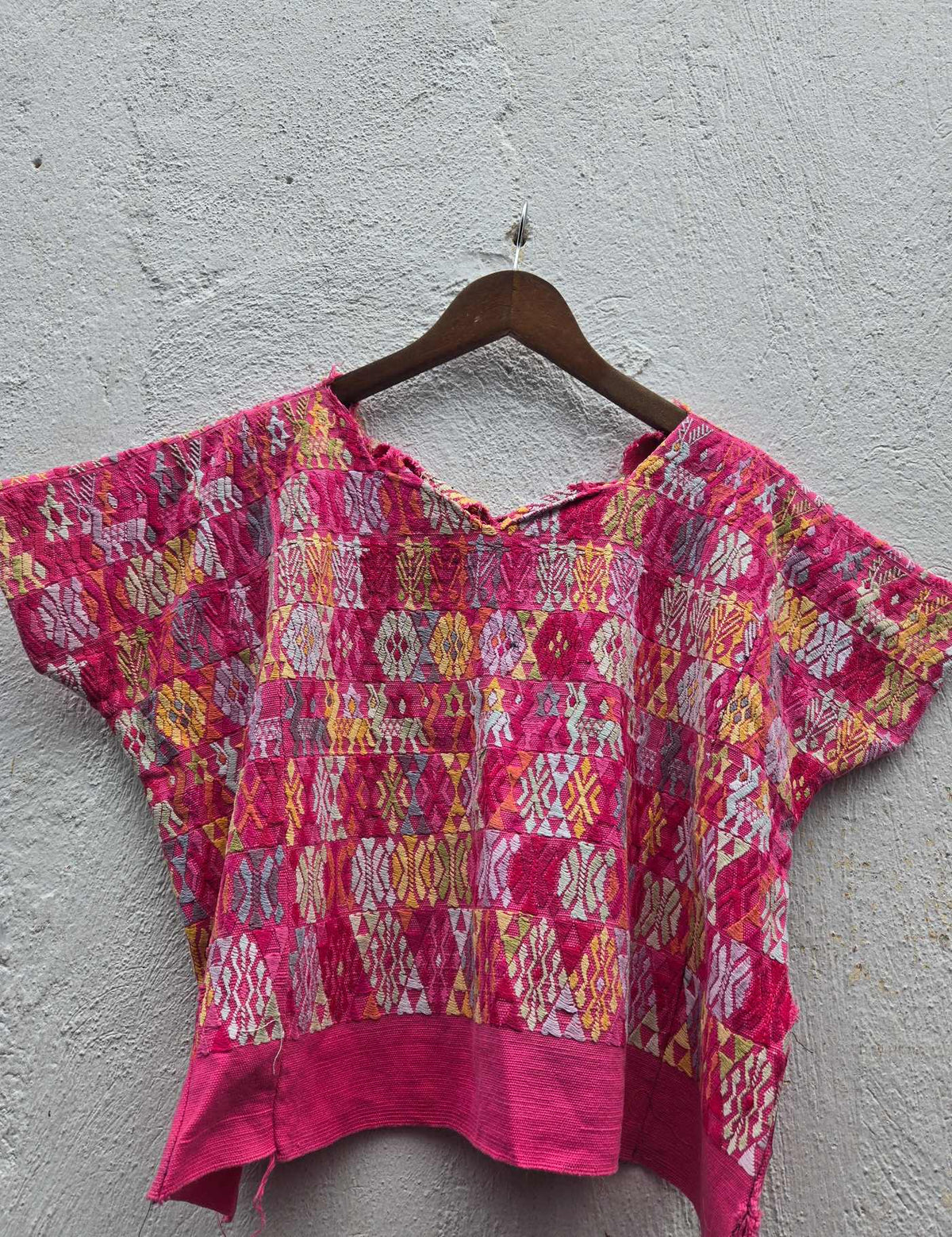 Pink and Primrose Cobán Huipil #10-322