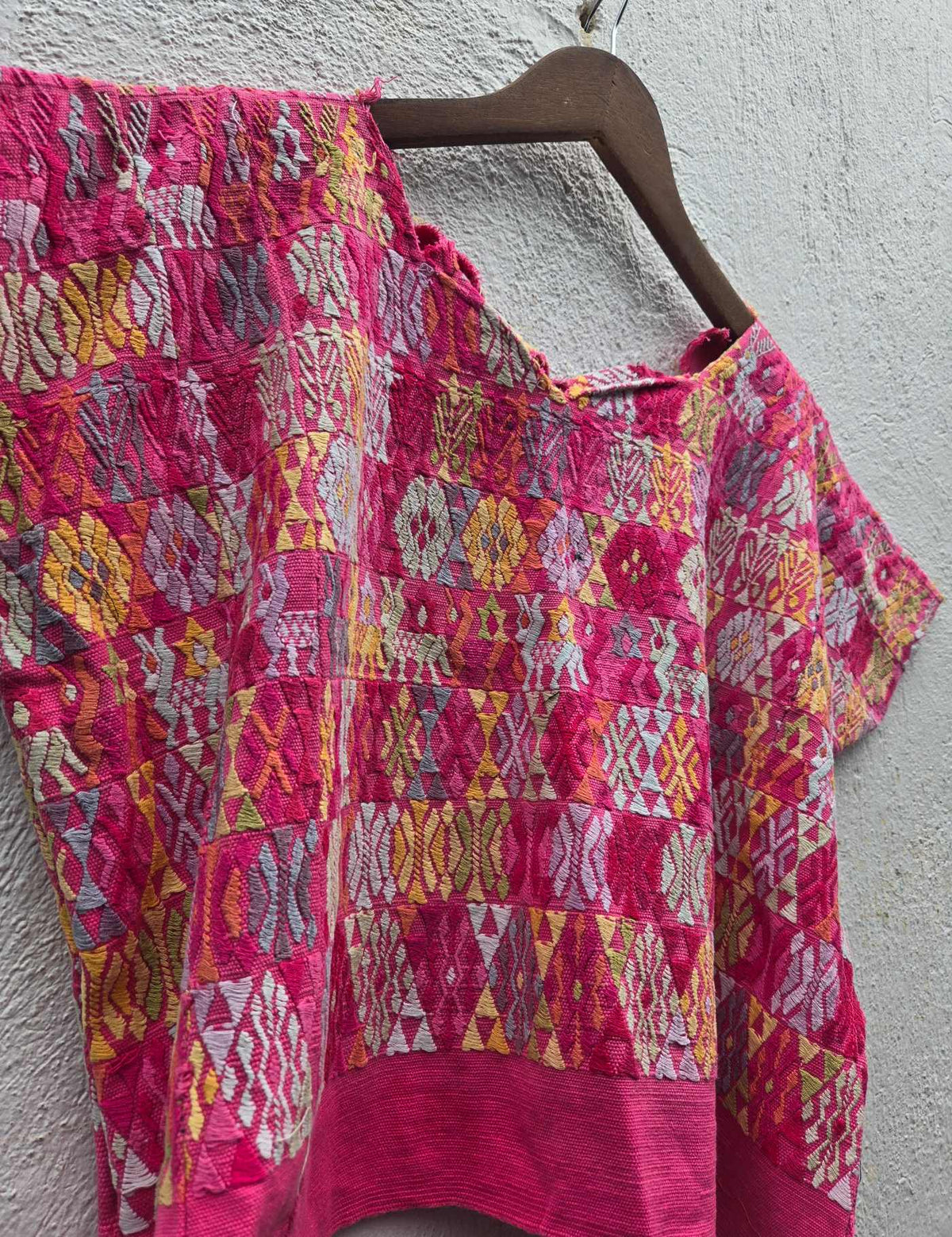 Pink and Primrose Cobán Huipil #10-322