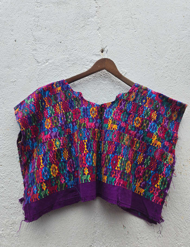Colourful on Purple Cobán Huipil #10-324