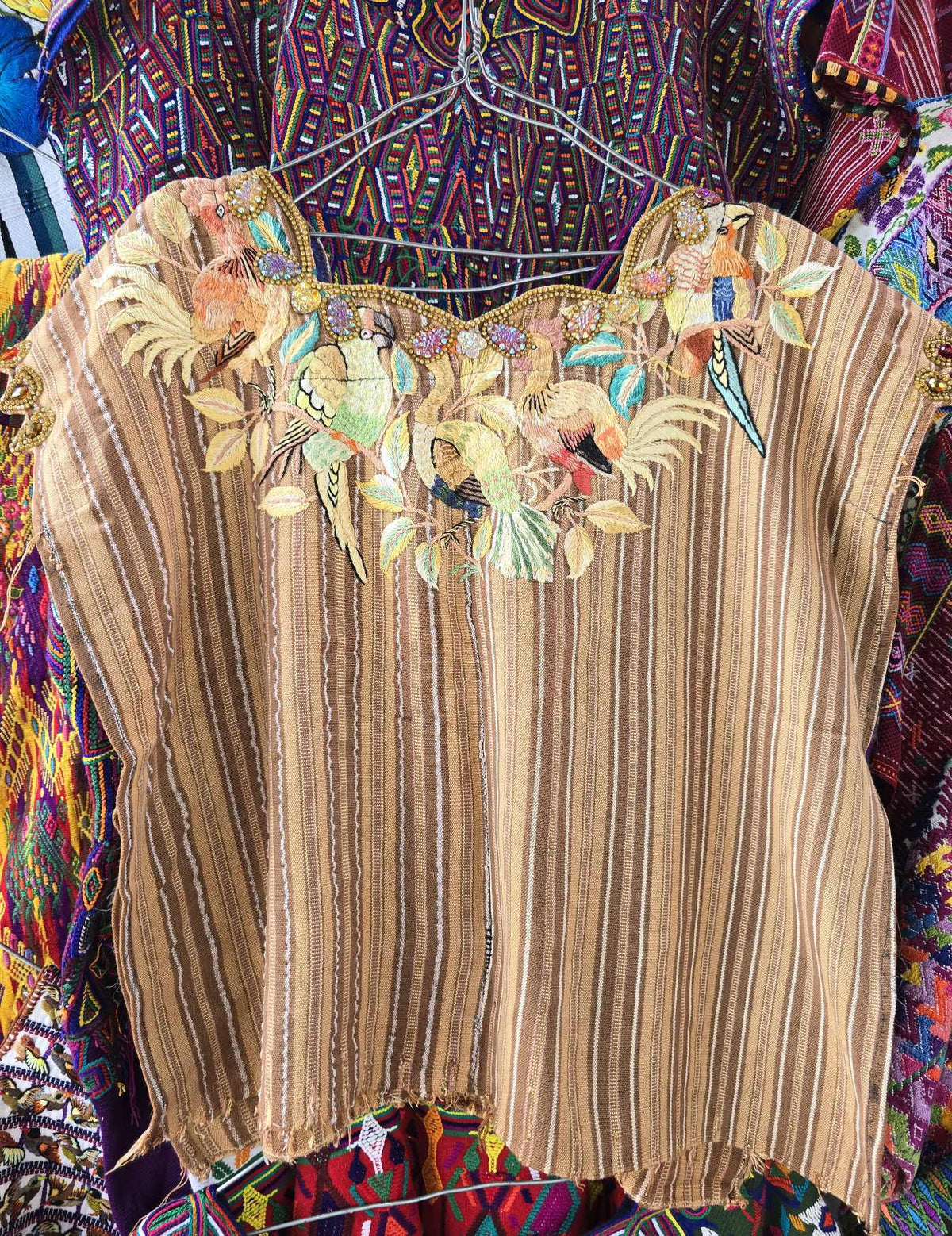 Brown Striped Santiago Huipil #10-328