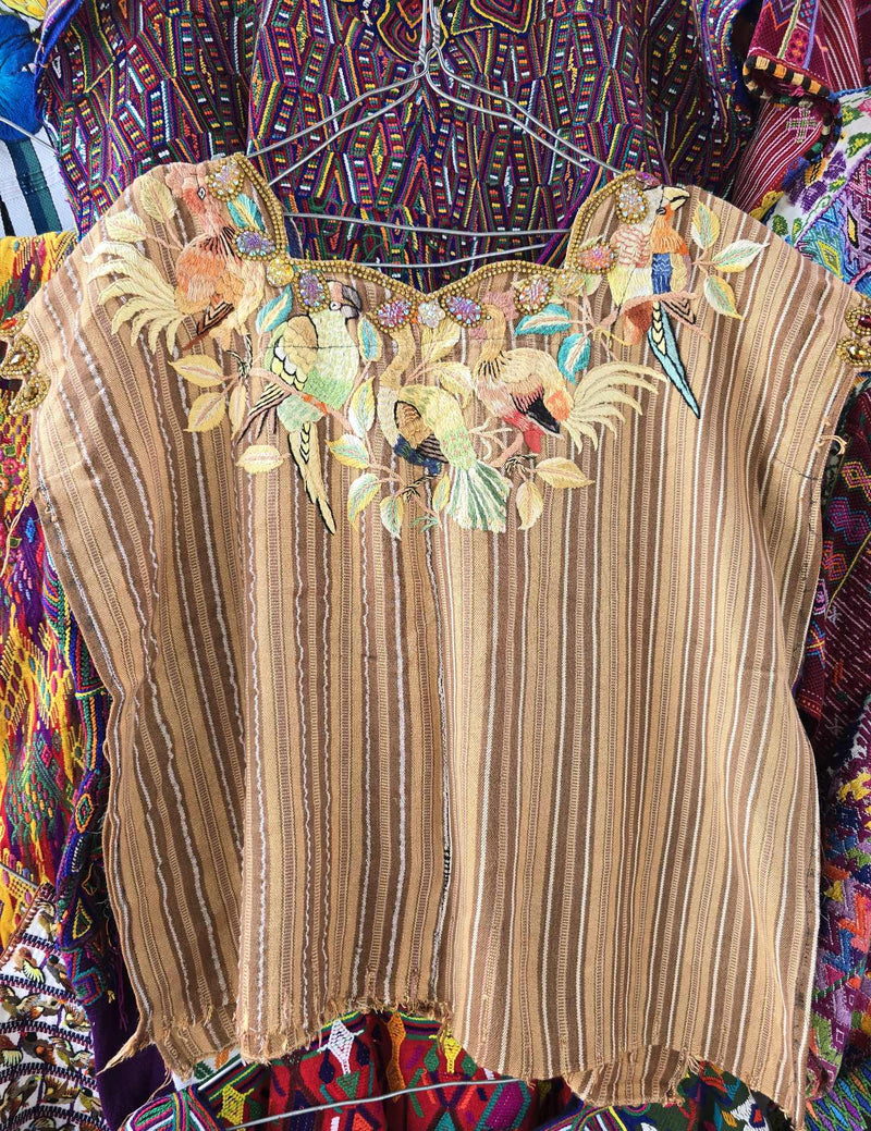 Brown Striped Santiago Huipil #10-328