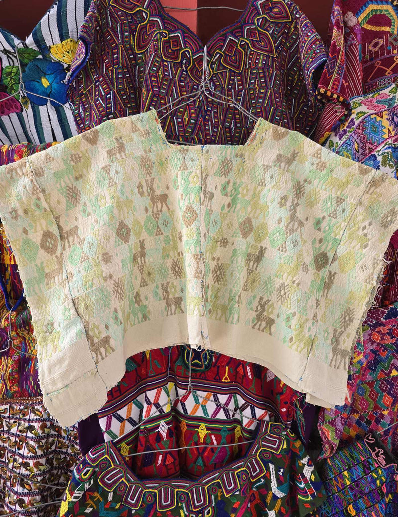 Faded Green Cobán Huipil #10-334