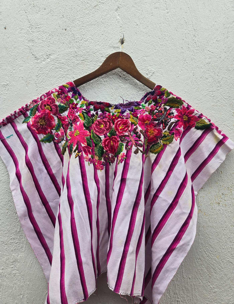 Pink and White Santiago Huipil #10-340