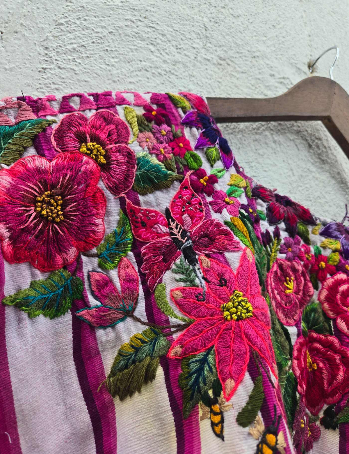 Pink and White Santiago Huipil #10-340