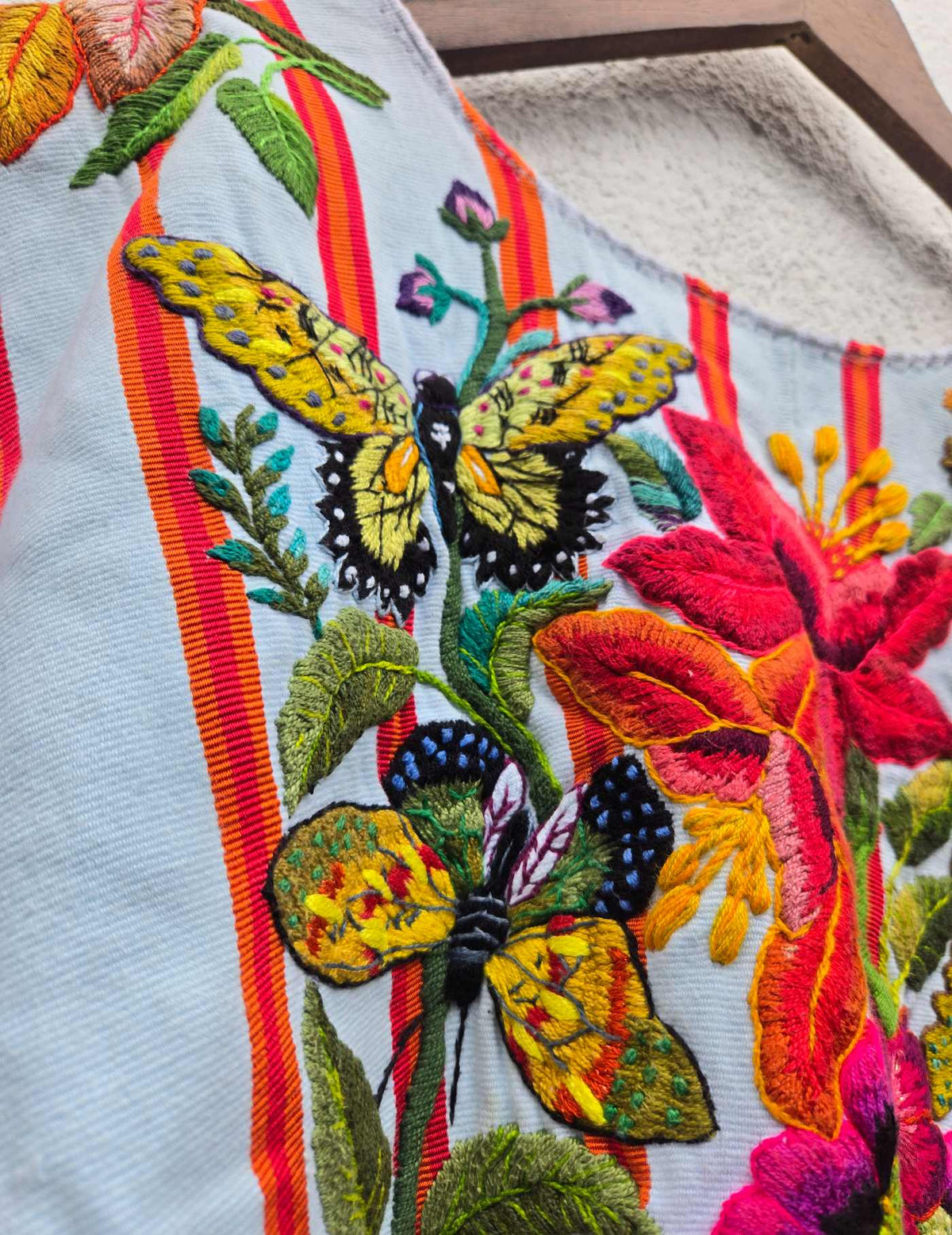 Red Butterflies Santiago Huipil #10-342