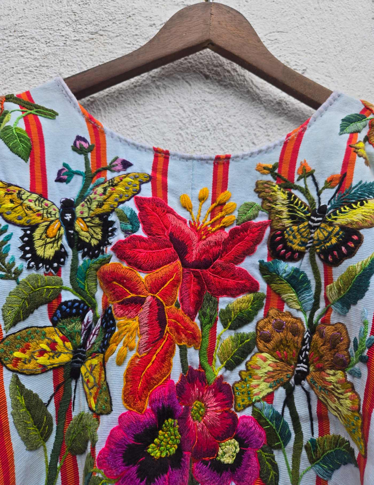 Red Butterflies Santiago Huipil #10-342