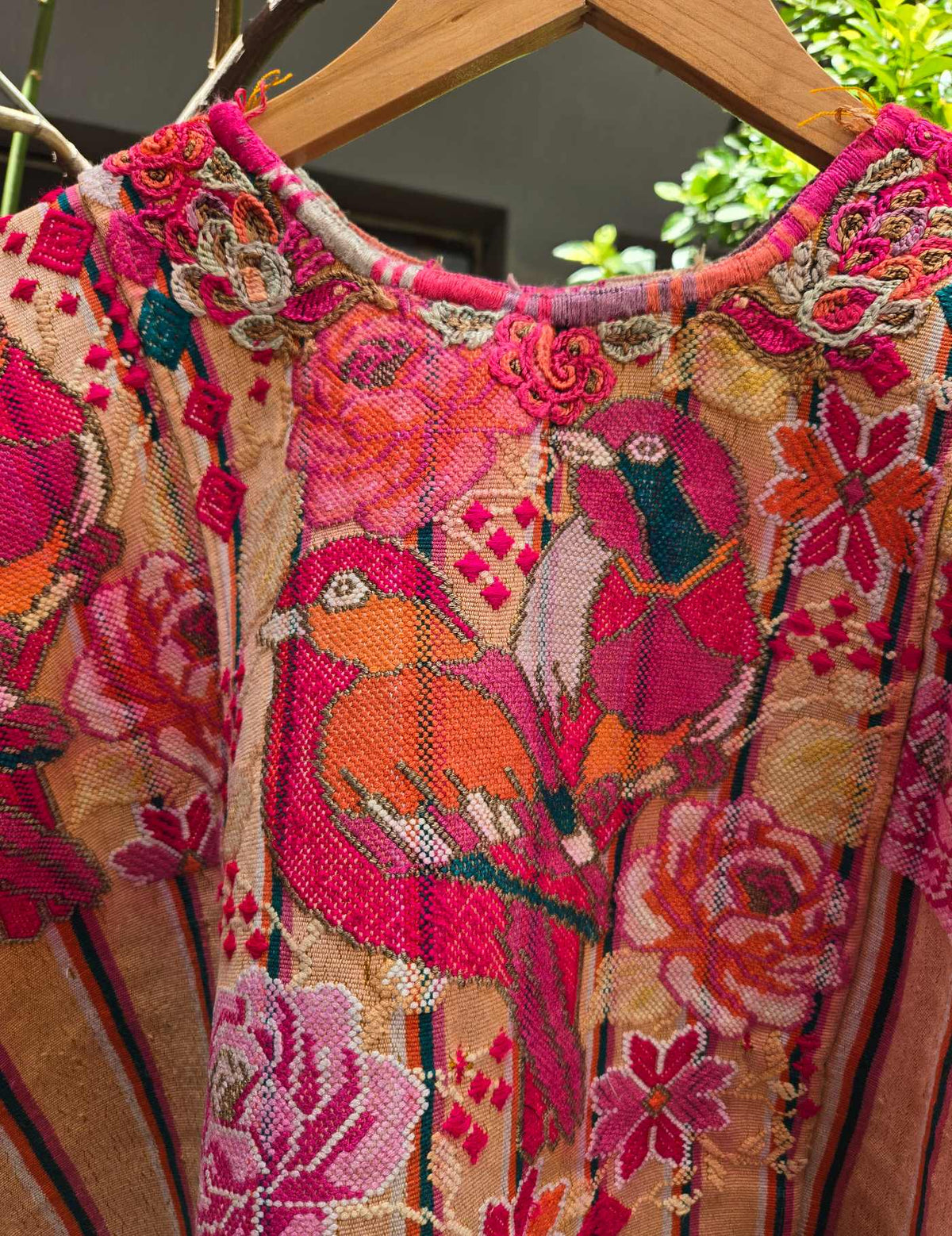 Parrots Chichicastenango Huipil #10-349