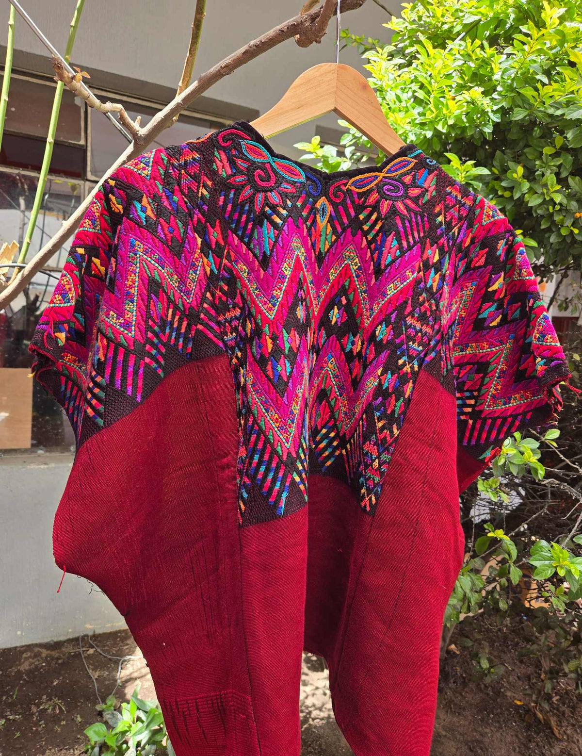 Pink and Red Chichicastenango Huipil #10-352