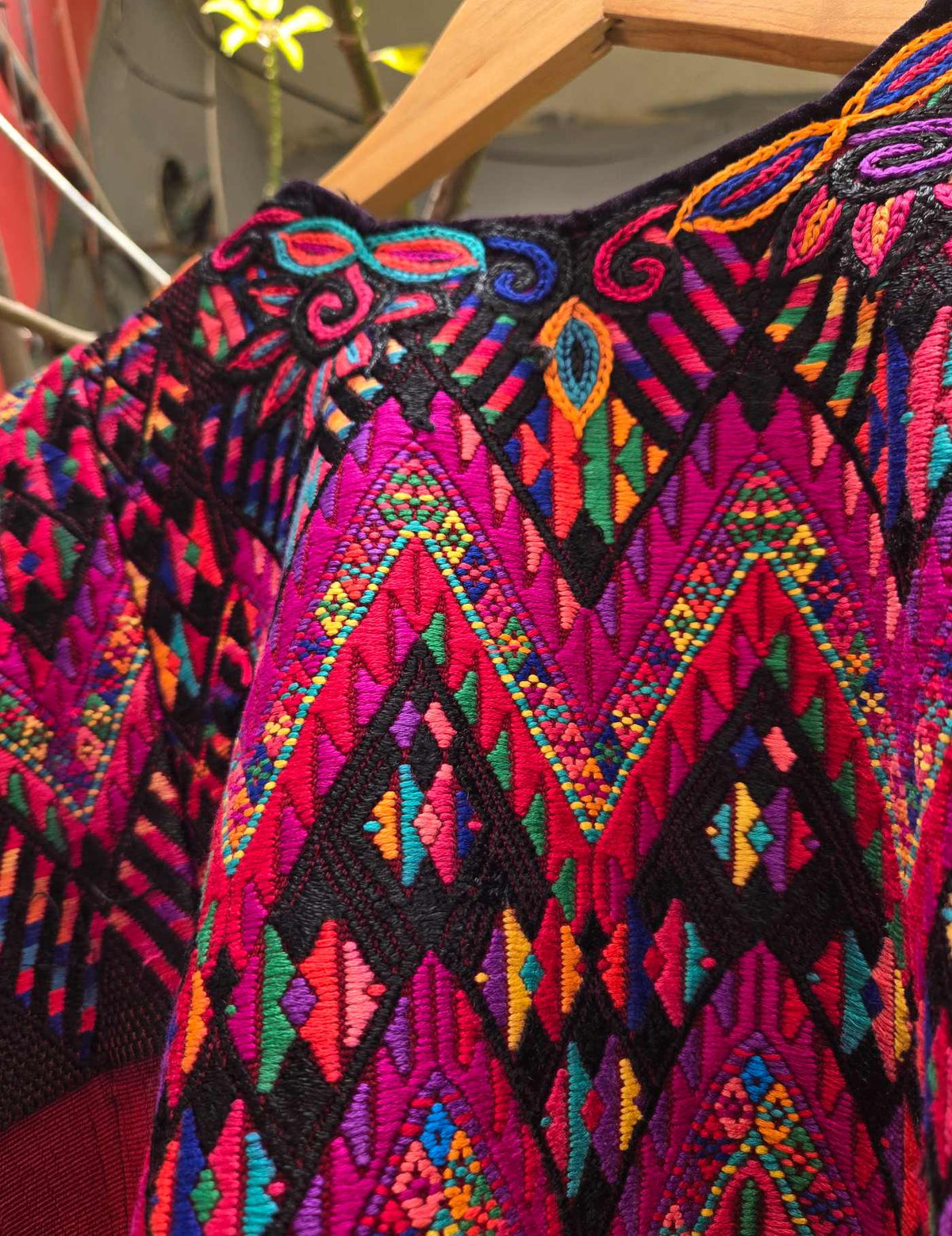 Pink and Red Chichicastenango Huipil #10-352