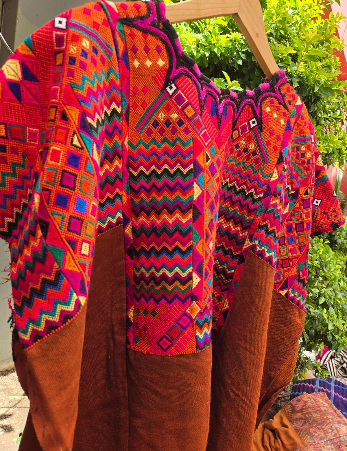Brown and Orange Chichicastenango Huipil #10-354