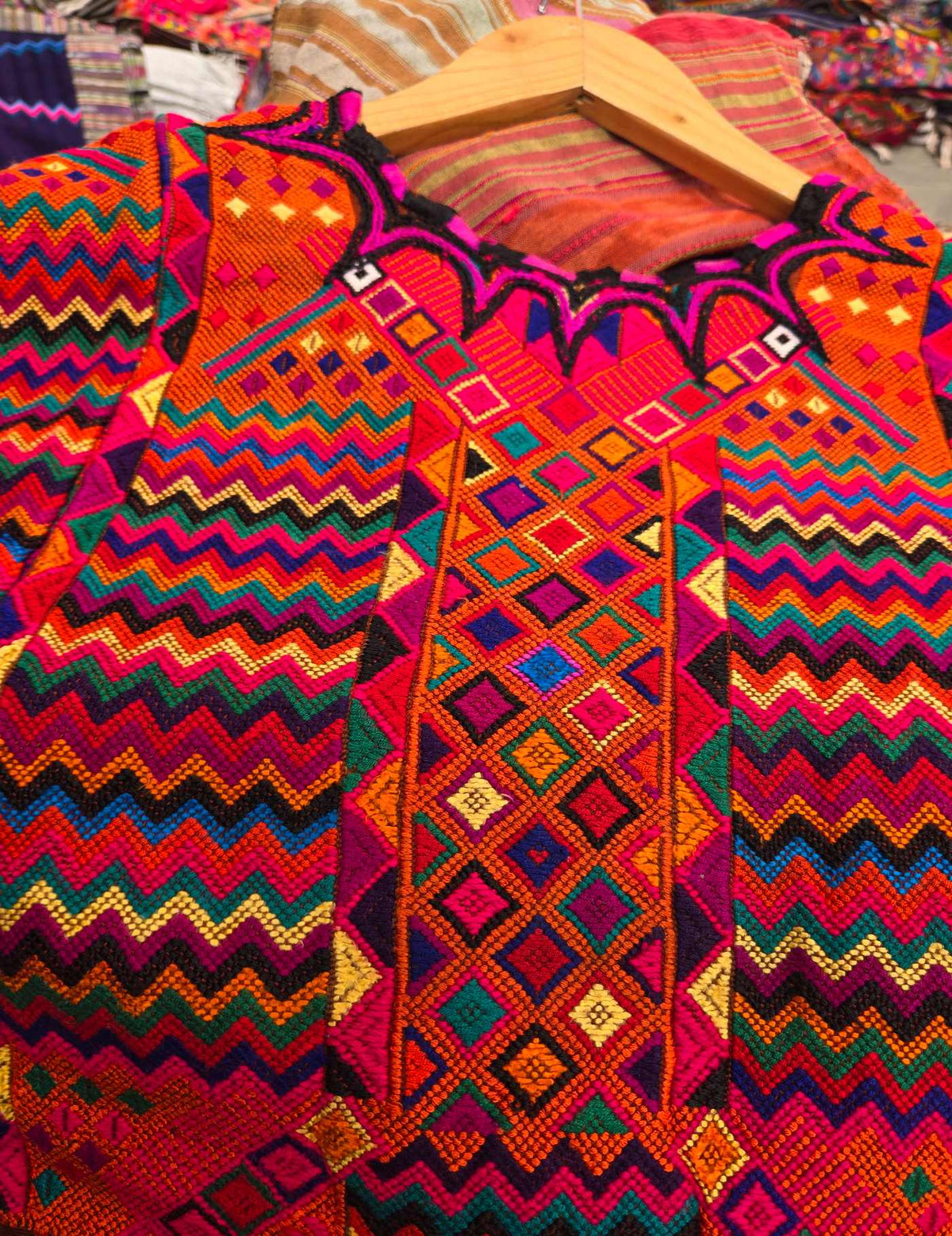 Brown and Orange Chichicastenango Huipil #10-354