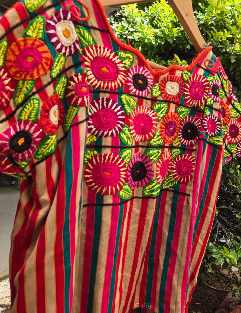 Playful Floral Chichicastenango Huipil #10-355