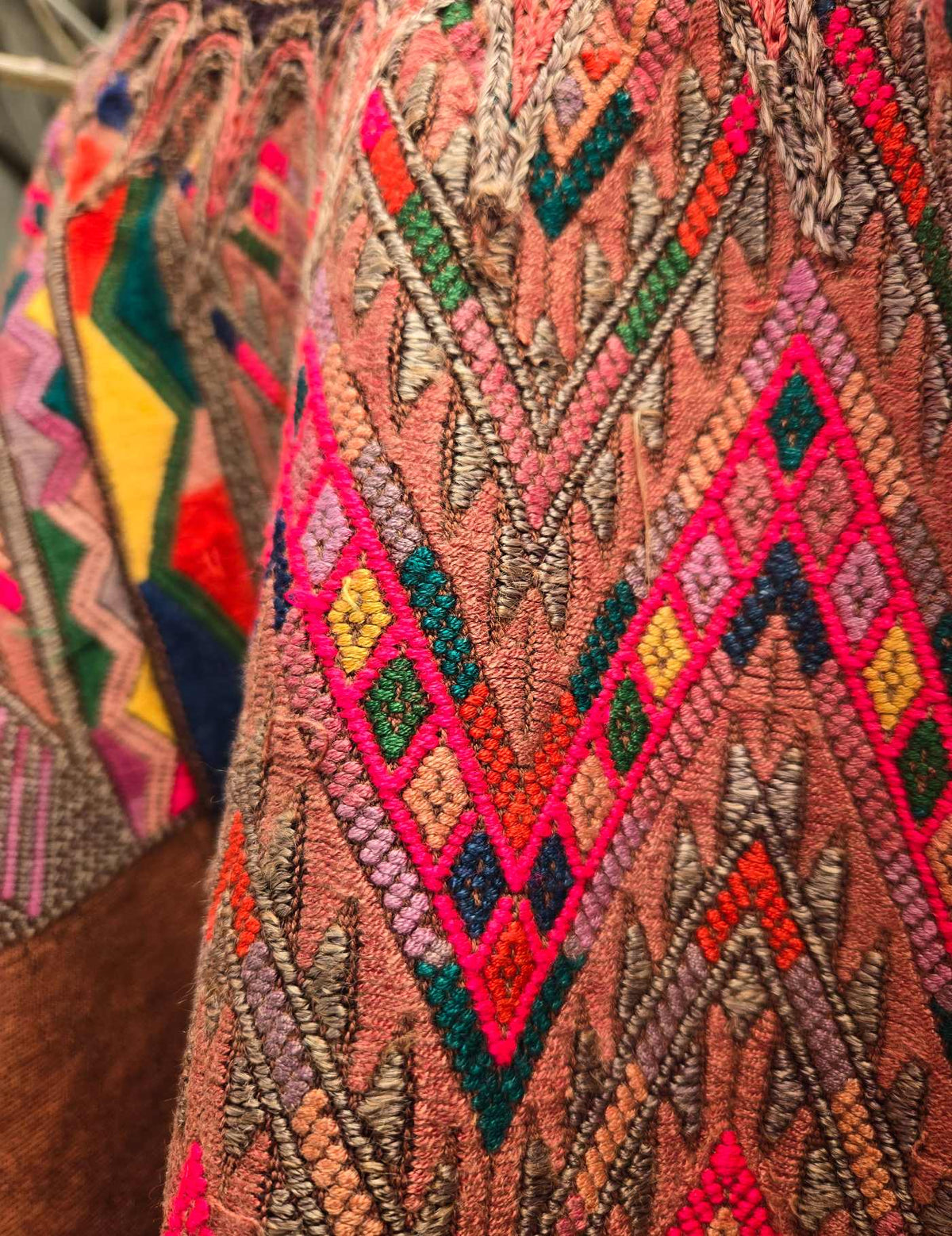 Brown with Geometrics Chichicastenango Huipil #10-357