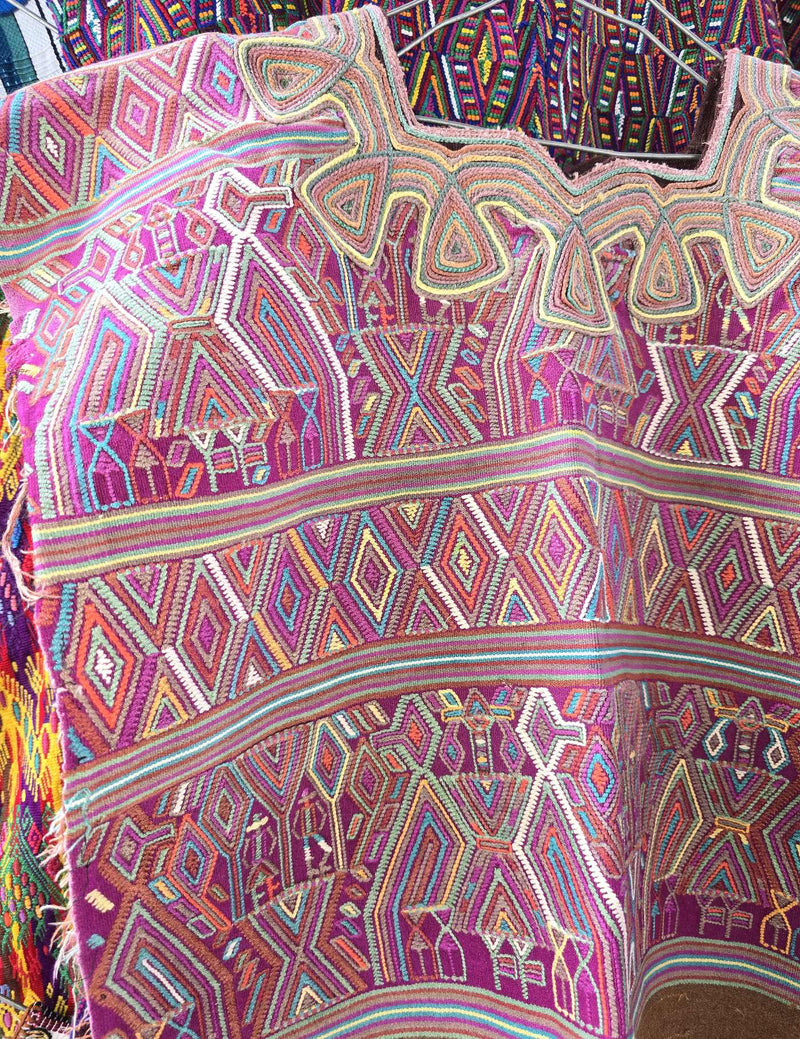 Pink and Brown Nebaj Huipil #10-358
